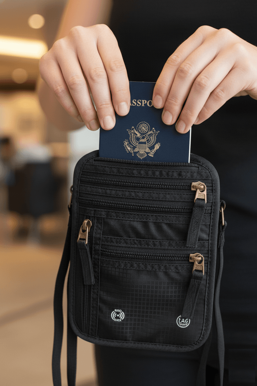 LAG Neck Wallet with RFID Blocking